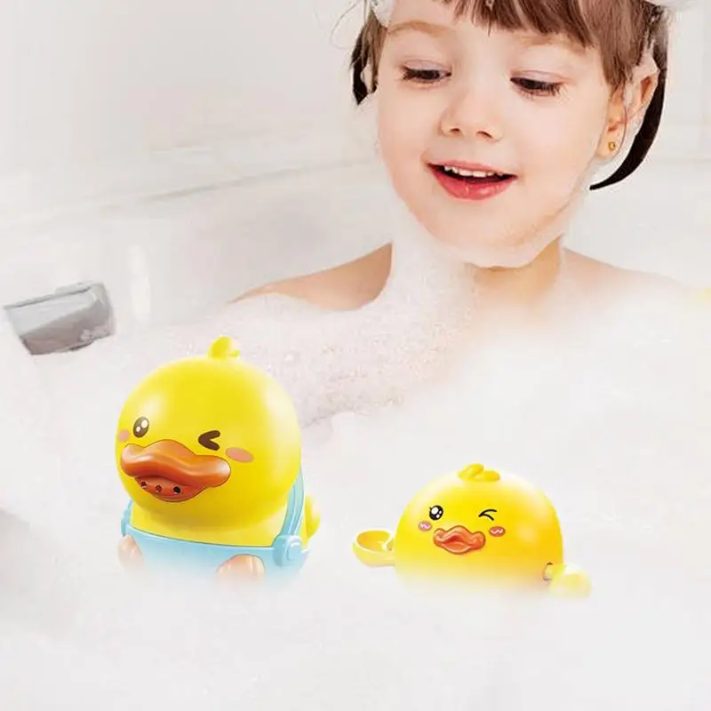 Water Spray Bath Toy Cute Bath Toys Yellow Duck Wink Floating Water Toys Fun Bath Time Bathtub Toys Tub Toys Shower Toys For