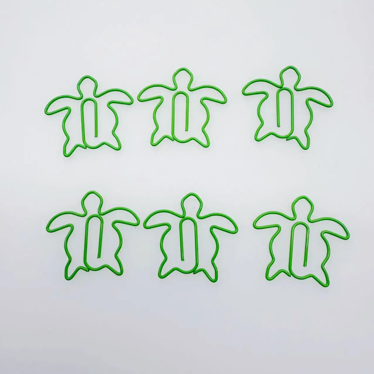 10-100pcs Green Sea Turtle Paperclips Decorative Metal Animal Shaped Paper Clamps Office School Desk for File Document Organize