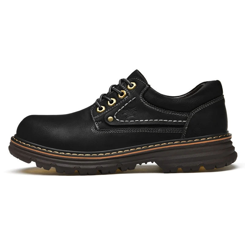 British Style Men Genuine Leather Casual Shoes Classic Outdoor Antiskid Oxford Shoes Arrival Dress Business Thick Bottom Shoes