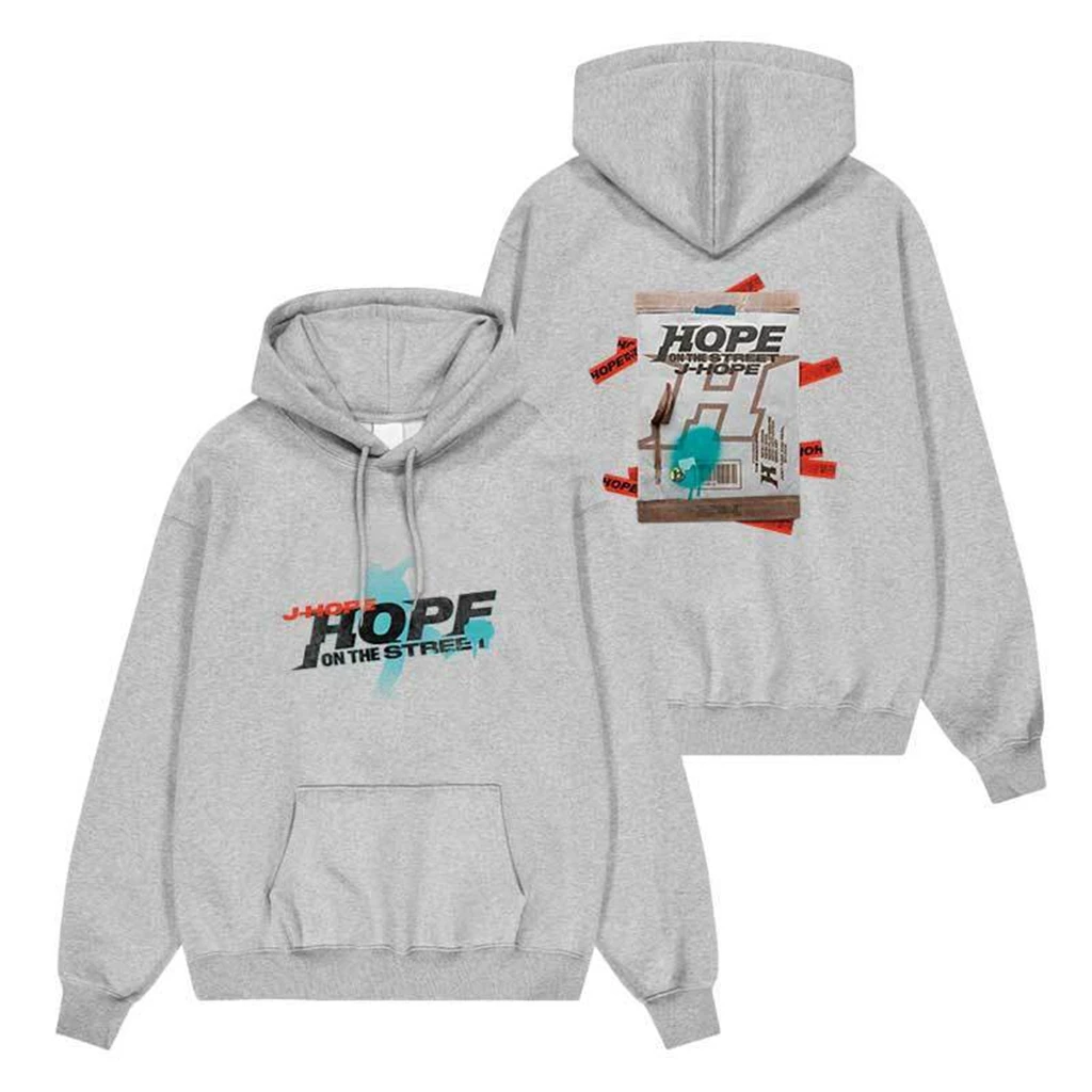 Álbum ESPERANÇA NA RUA JJ-HOPE Peripheral Same Hoodies, Y2K Camisa com capuz, Roupas Femininas, Pulôver solto, Cardigan Sweatshirts