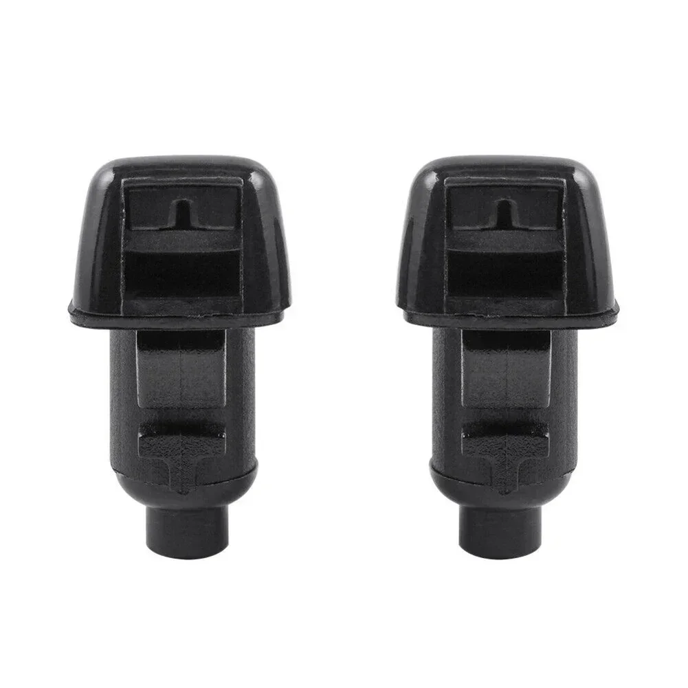 2pcs Car Windshield Washer Sprinkler Head Jet Black Wiper Cover Water Outlet Nozzle 04806312AA For Dodge Nitro 2007-2012