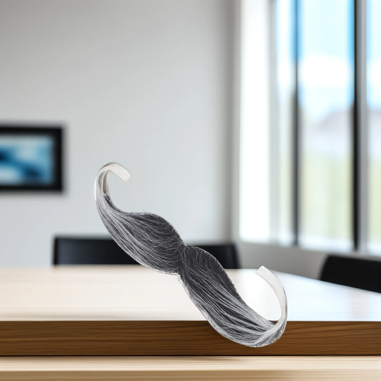 2Pcs Fake Mustache Realistic Beard False Mustache Artificial Beard Costume Facial Hair Halloween Masquerade Party Props