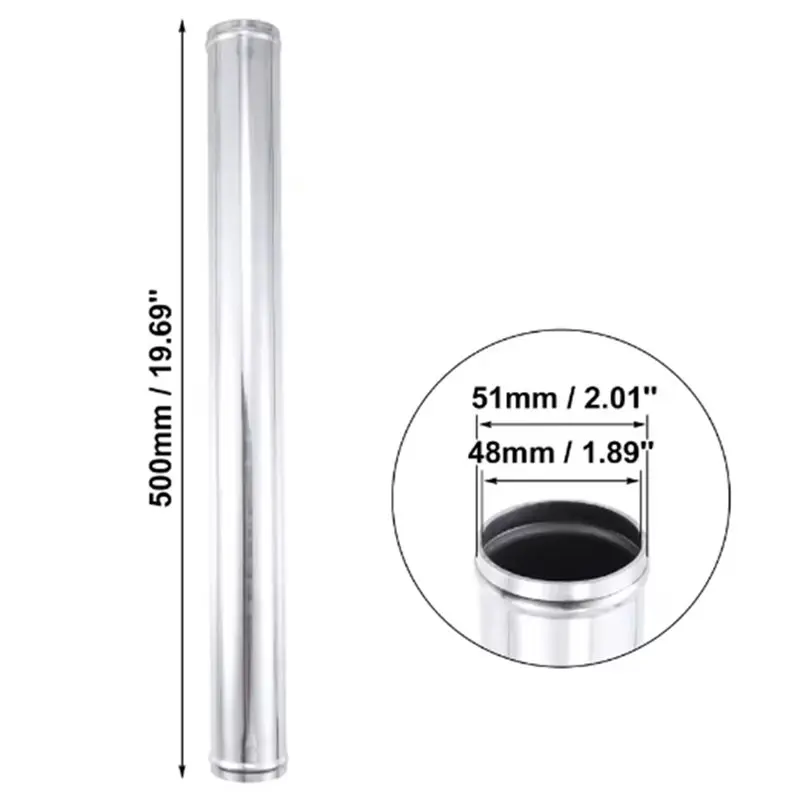 Best-Selling Straight Intercooler Pipe Air Intake Tube OD 51Mm Length 500Mm Aluminum Alloy For Car Accessory