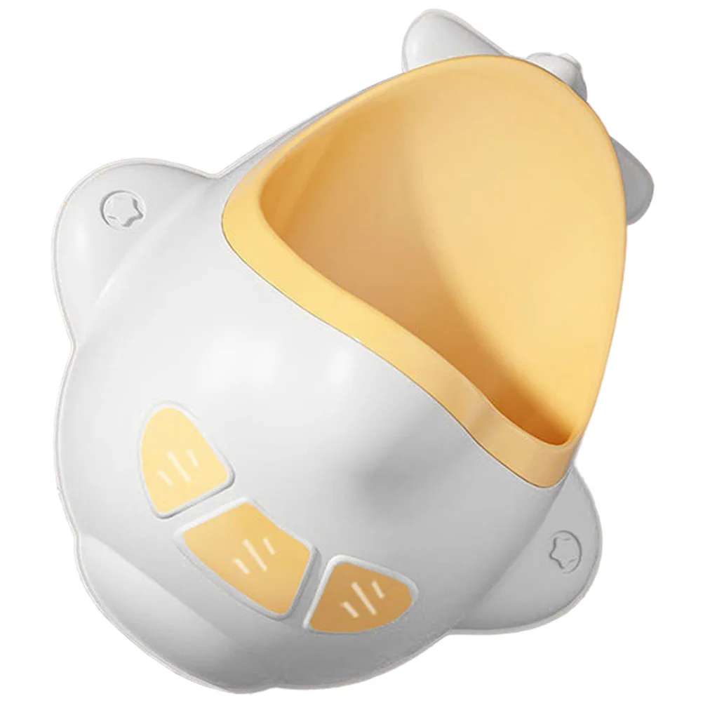 

Airplane Urinal for Boys Yellow Cartoon Design Easy Clean PP Material Wall Mountable Standing Toddler Potty Training Kids Urinal