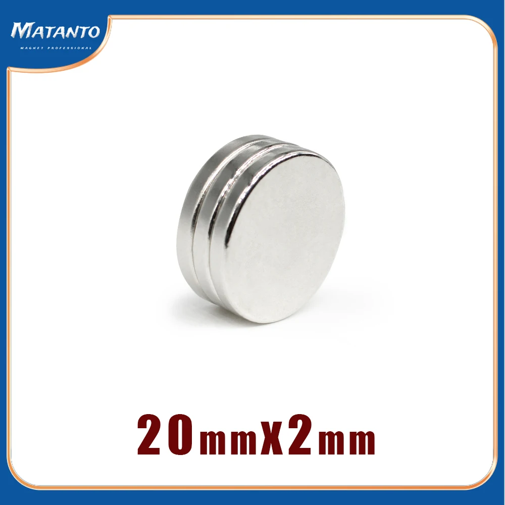 

5/10/15/20/30/50/100PCS 20x2 mm Round Search Magnet N35 Permanent Neodymium Magnets Disc 20x2mm Rare Earth Magnet Strong 20*2
