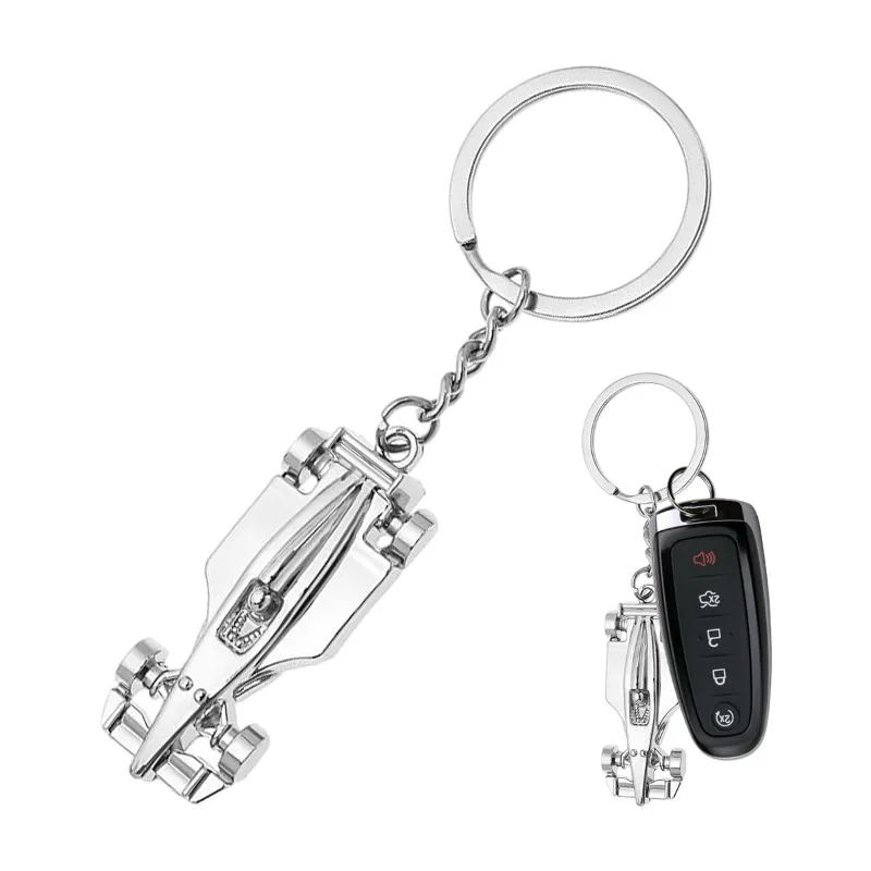 Hot Sale 1PCS Racing Car Model Keychain, F1 Race Auto Key Fob Holder, Metal Model Key Chain Present, Keyring Car Accessories