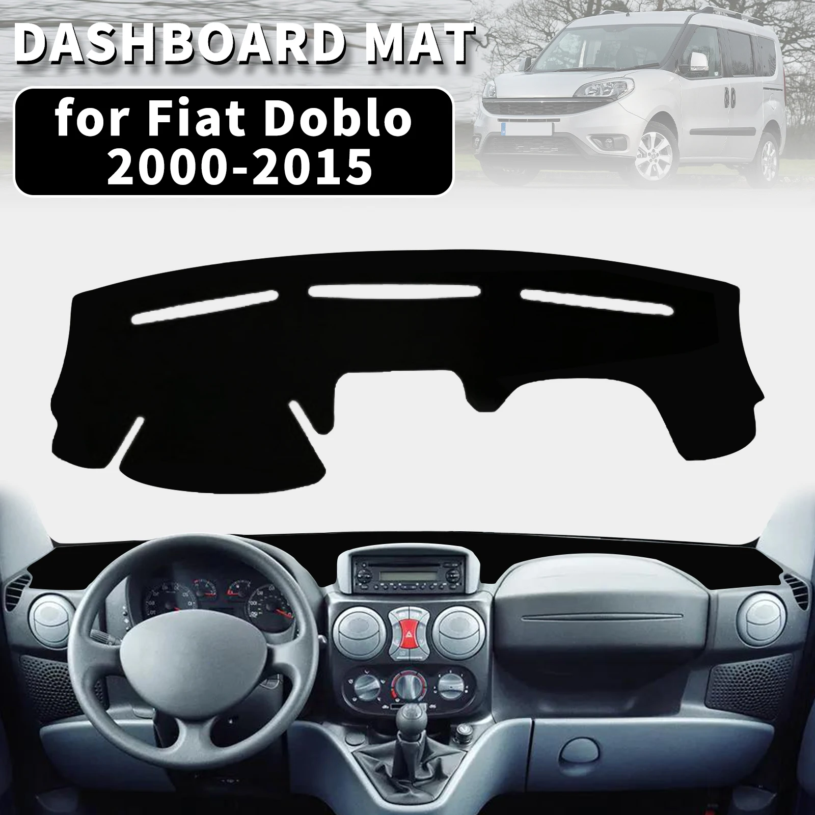 

fit for Fiat Doblo 2000-2015 Dashmat Dashboard Cover Dash Mat Anti-UV Sun Shade Carpet Pad Car Styling Accessories Protector