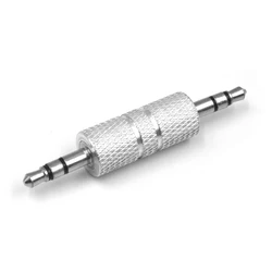 Adaptador de Audio estéreo macho a macho de Metal, Conector de auriculares, enchufe Jack, acoplador de auriculares profesional para coche, 3,5mm