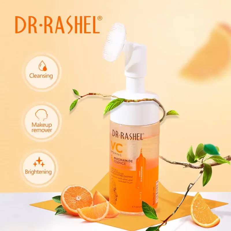 DR.RASHEL vitamin C  Facial Cleanser And Toner Essence Face Cream 4-Piece Facial Skincare Set