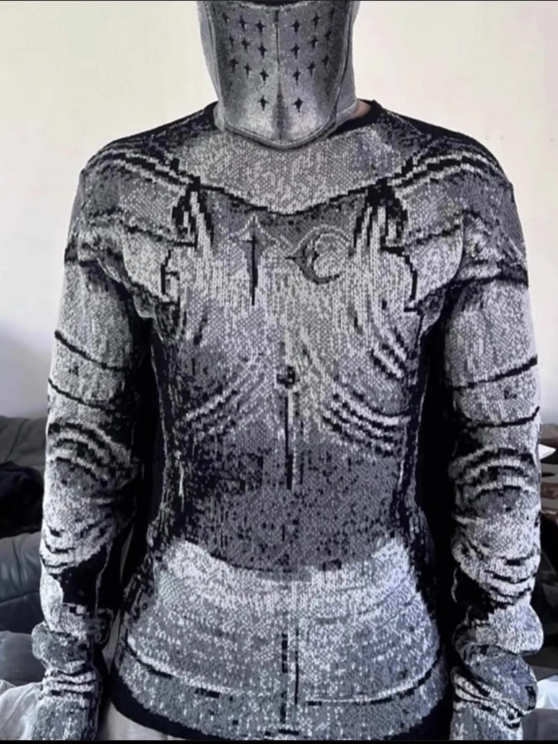 2024 Thug Club Jacquard Knitted Armor Sweater High Street Top Sweater MY706