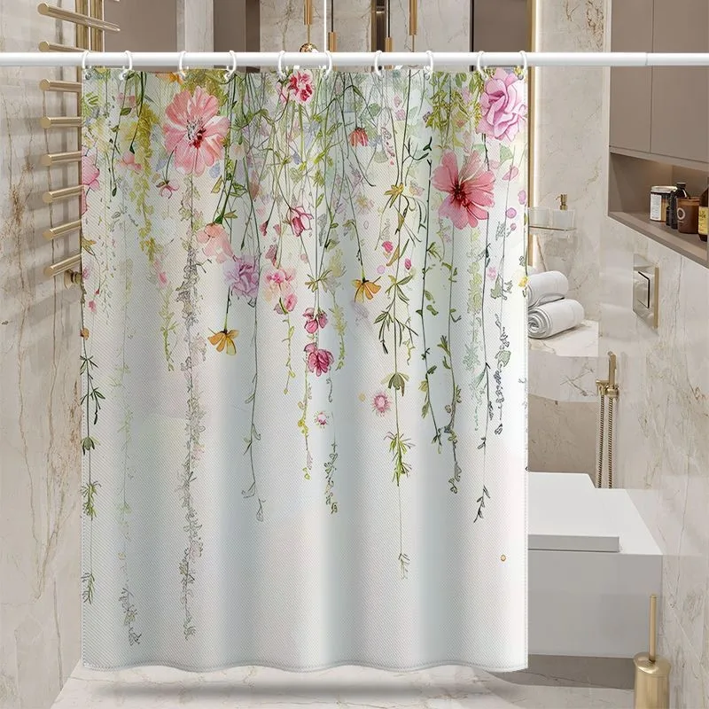 Polyester Quick Drying Waterproof Mildew Proof Shower Curtain Door Curtain Home Curtain Covering Bedroom Partition Curtain ZI735
