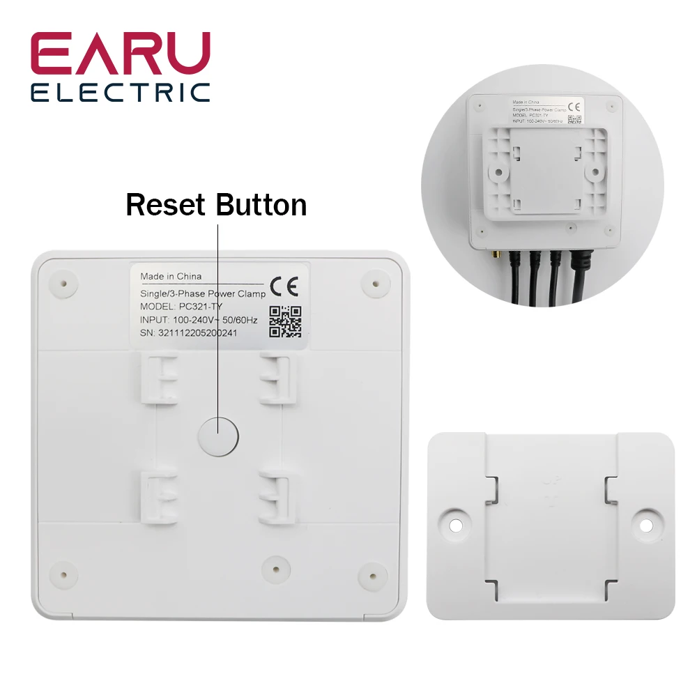 Tuya smart life 3 fase wifi energie kwh meter 80a 300a power klem huidige transformator app monitor en record stroomverbruik