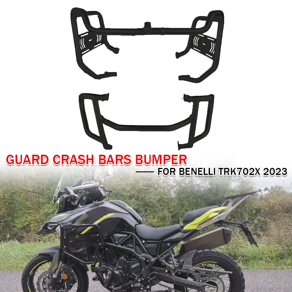 Engine Crash Bars Bumpers Protection Upper Lower Tank Guard Cover Motorcycle Chassis Protector For Benelli TRK 702X TRK702X 2023