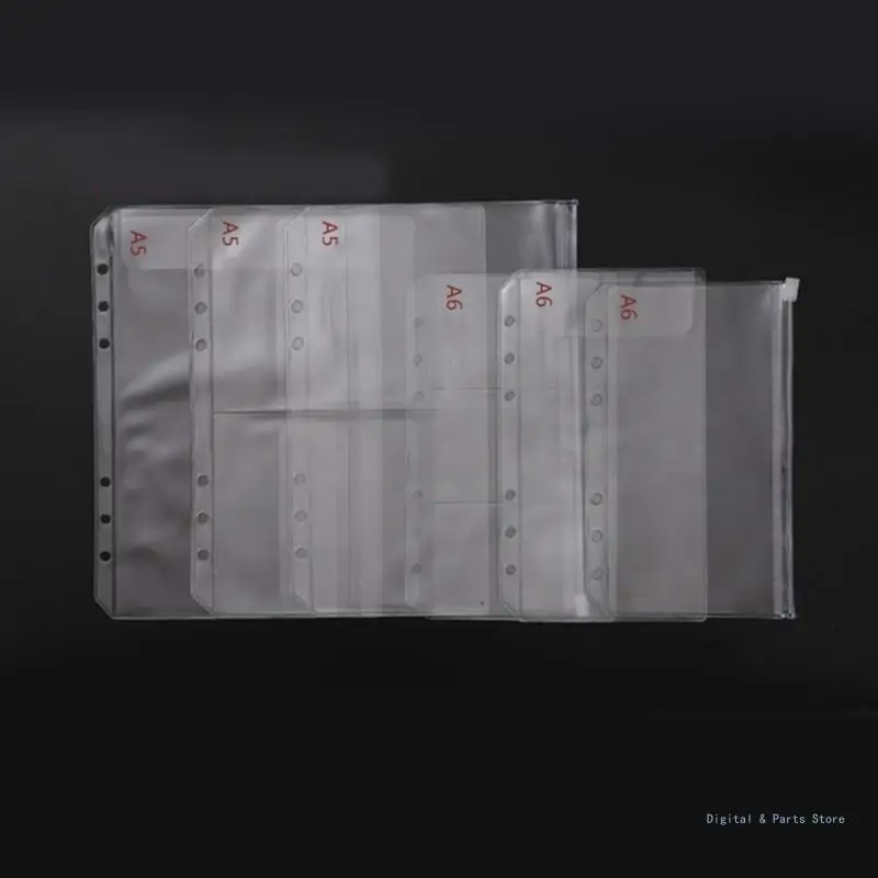 M17F Raccoglitore per notebook in PVC trasparente da 10 pezzi, formato a fogli sciolti, ricaricabile