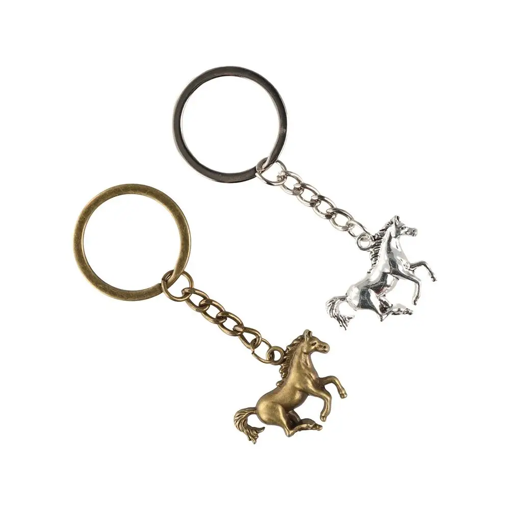Horse Racing Horse Pendant Key Chain Running Horse Silver Metal Horse Keychain Metal Unique Vintage Horse Pendant Keyring