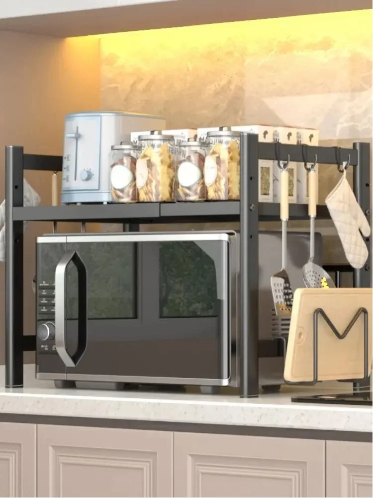 Erweiterbares Mikrowellenregal, Mikrowellenständer, Kücheneckregal, Desktop-Druckerregal, Bäckerregal