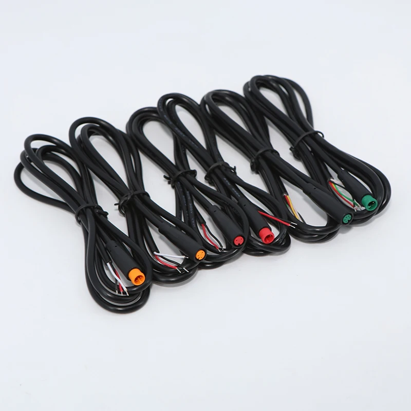 1m waterproof  M6 2 3 5 Pin core 6mm male female ebike Electric bike Butt Cable Plug Connector Scooter Signal Sensor cord
