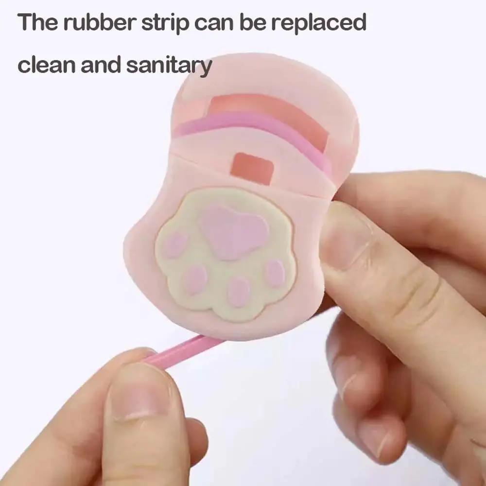Portátil mini cílios curling aplicador garras de gato bonito clipe de cílios plástico prático modelador de cílios