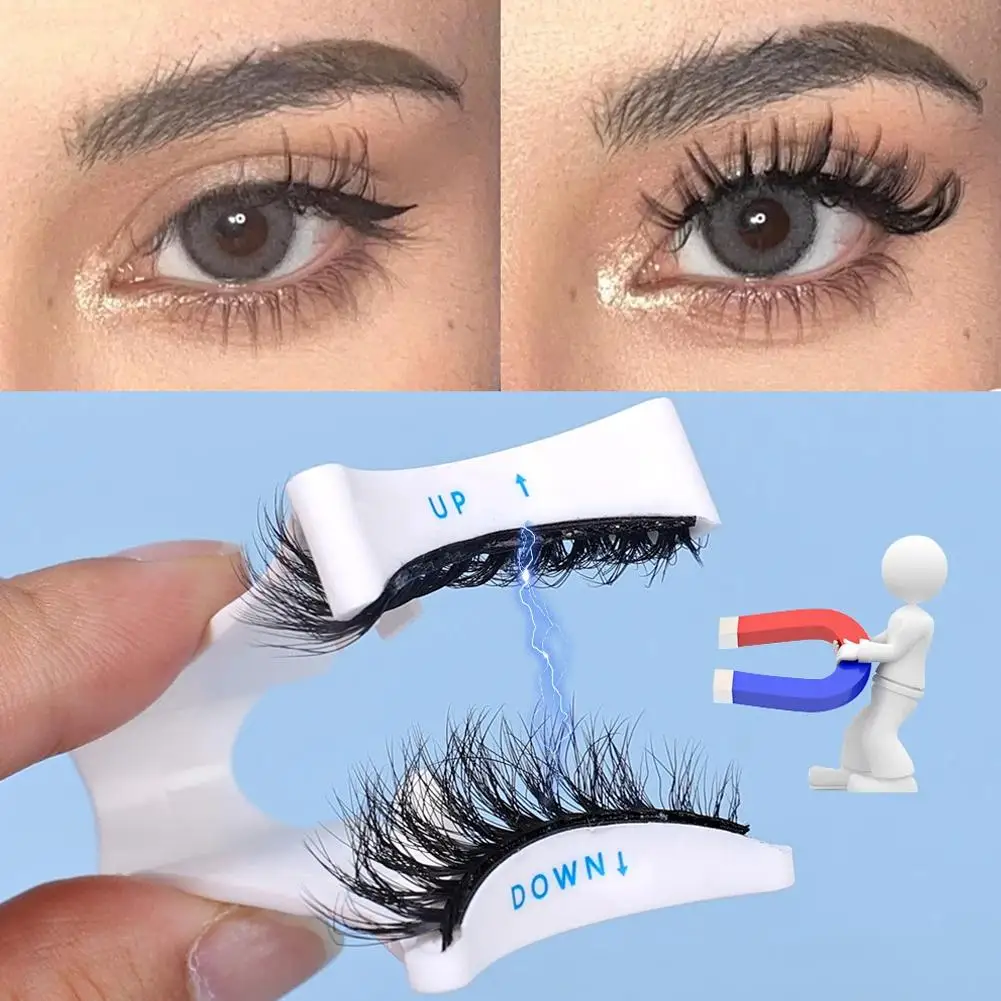 Recourbe-cils magnétique portable, efficace pour les débutants, aide à la pose de faux cils, grand angle, grossissement de la périphérie, O3V6