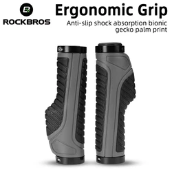 ROCKBROS Bicycle Grips MTB Bike Handlebar Bar end Rubber Anti-skid Shock-absorbing Soft Bike Handlebar Grips Cycling Accessories