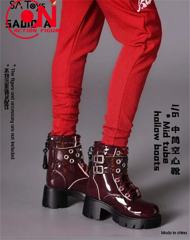 In Stock SA Toys SA010 1/6 Scale Female Mid Tube Hollow Boots Shoes Model Fit 12-inch Soldier Action Figure Body Dolls