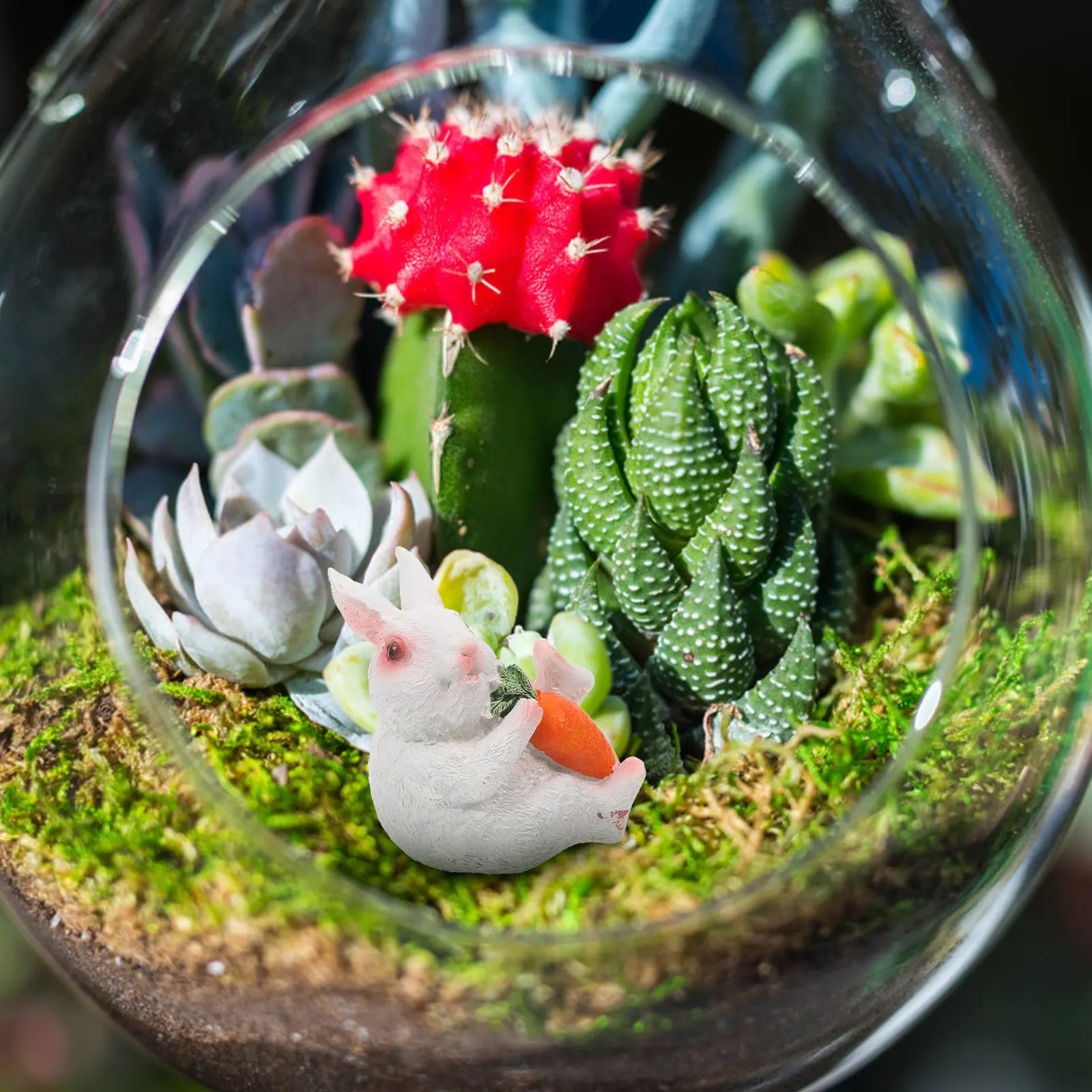 

3Pcs Resin Rabbit Decorations Cute Bunny Statues Easter Garden Ornaments Small Outdoor Bunny Crafts Small Rabbit Decor