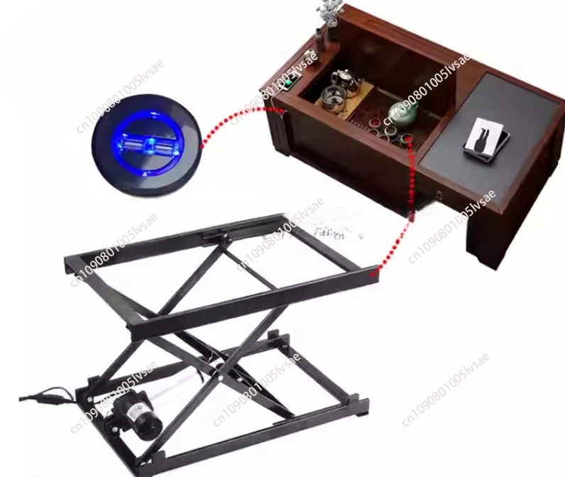 Electric  Lifting Coffee Table Dining Table Lifting Hardware Folding Iron Frame Wired Remote Control