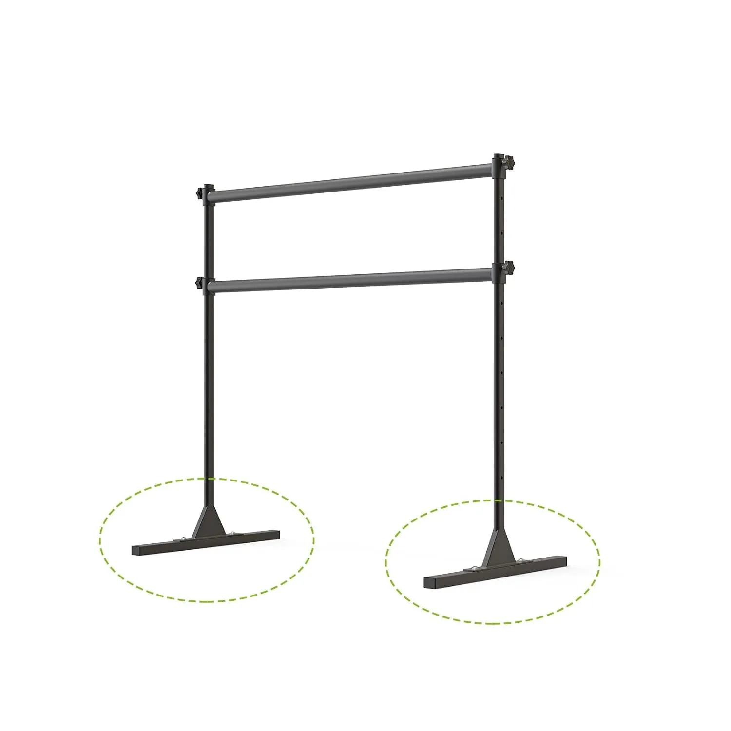 

Portable Double Freestanding Ballet Bar Custom Logo Height Adjustable Fitness Stretch Wood/Steel Dance Bar Sports Entertainment