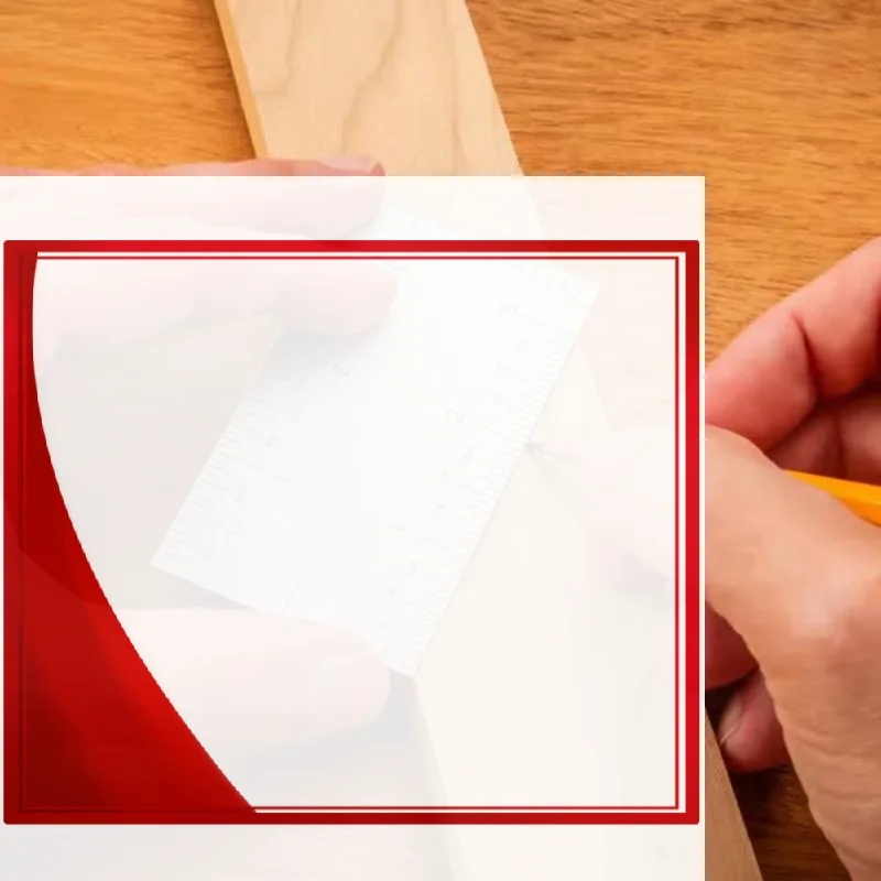 

1/2Pcs Portable Square Edge Ruler Stainless Steel Marking Tool Woodworker Edge Rules Durable Pocket Ruler