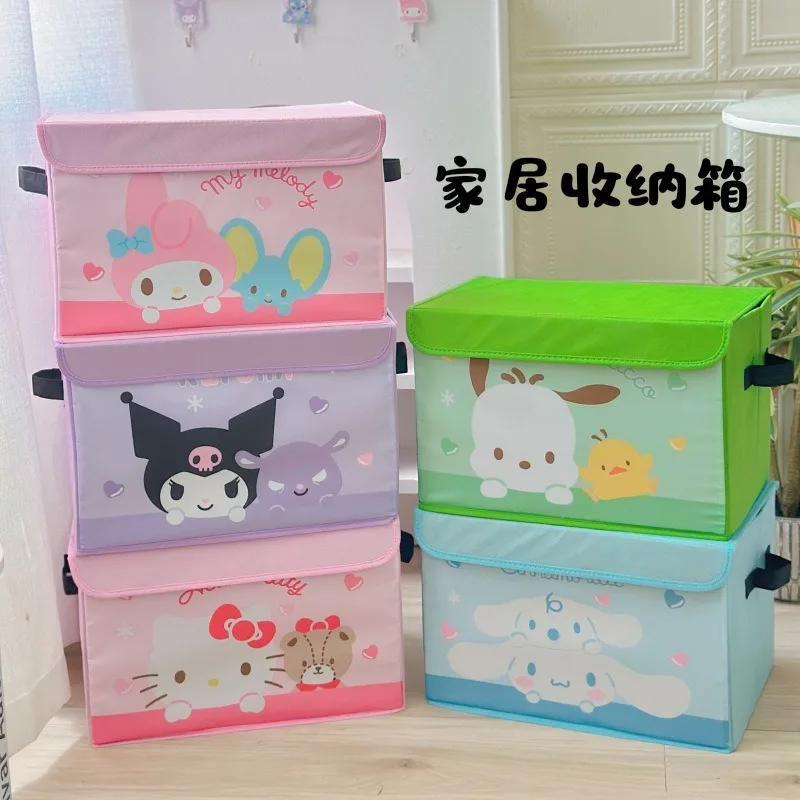 

New HelloKitty Large Storage Box Cartoon Organizer Basket Desktop Sundries Bin For Dormitory Home Girls Bedroom gift