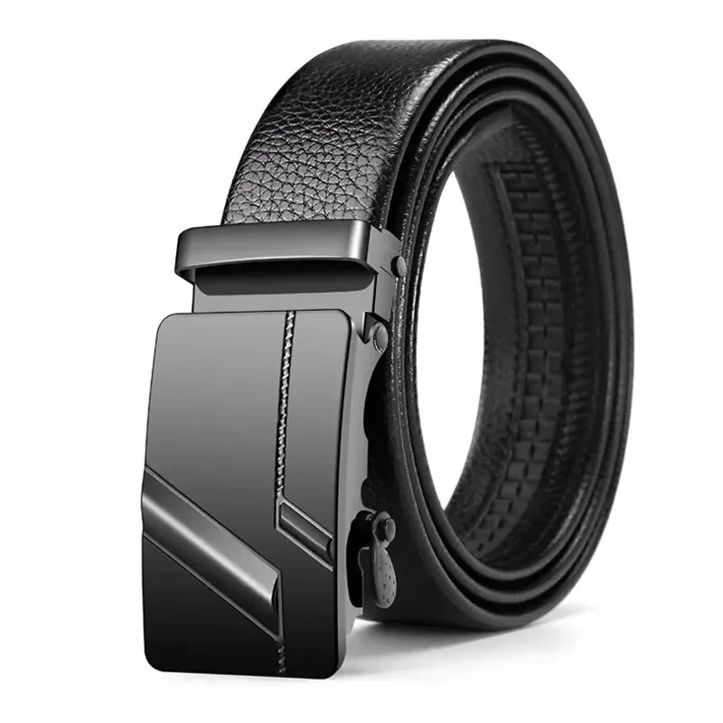 Fashion Business Men's Belt Genuine Luxury Brand Belt Metal Buckle Belt High-Quality PU Leather Soft Belt With Cargo Pants Jeans