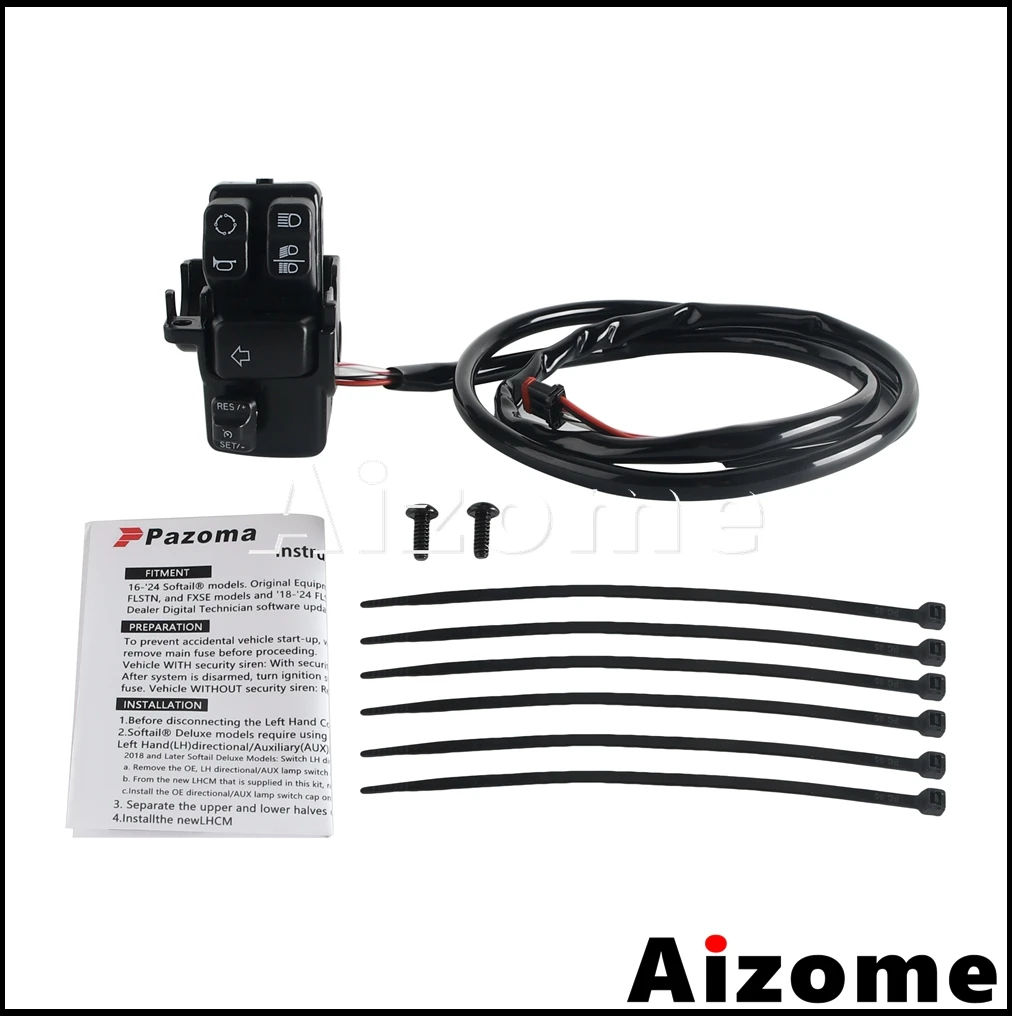Motorcycle Throttle Speed Cruise Controllor Switch For Harley ‌Softail Fat Boy FLSTFBS Deluxe FLSTN Street Bob FXSE ‌2016-2017