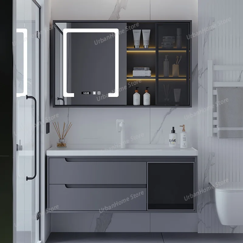 

Vanity Corner Bathroom Cabinet Saving Space Light Luxury Bathroom Cabinet Vintage Art Bathroom Furniture Badekabs Kabinet XYYSG