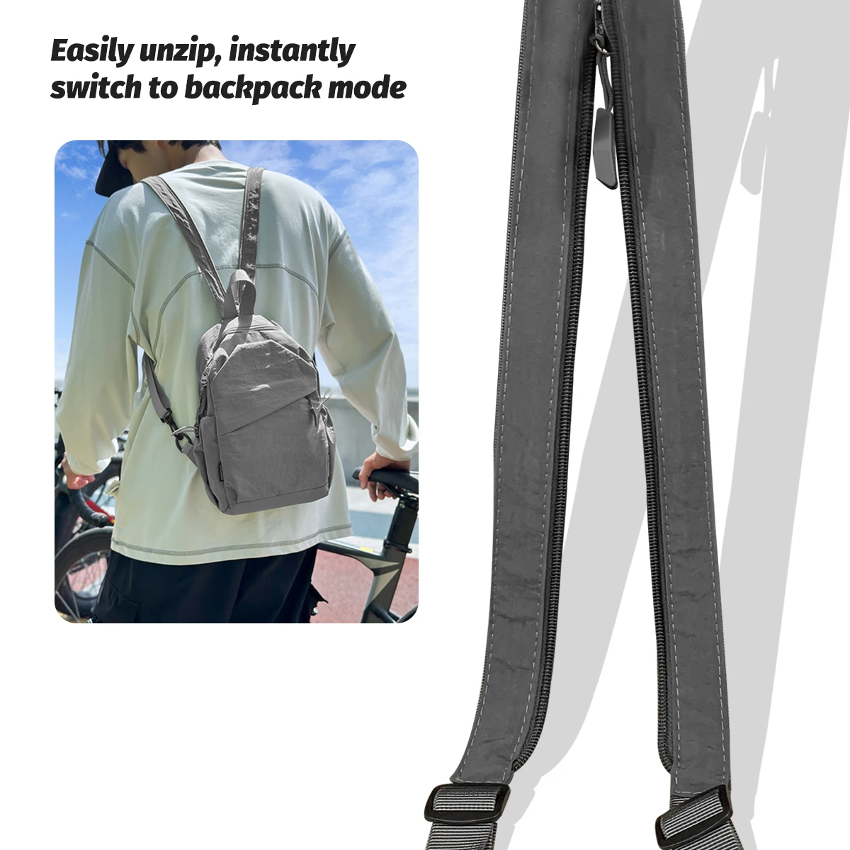 2025, neue trendige tragbare Umhängetasche für Damen, multifunktionale Brusttasche, kleiner Rucksack, All-Match-Umhängetasche, Freizeitreisen – Detail 8