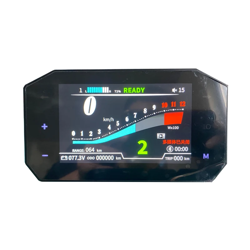Дисплей спидометра Chaojie Brand 5 дюймов Gen1 TFT LCD 48В-120В для электромотоцикла/электровелосипеда с переключаемым одометром.