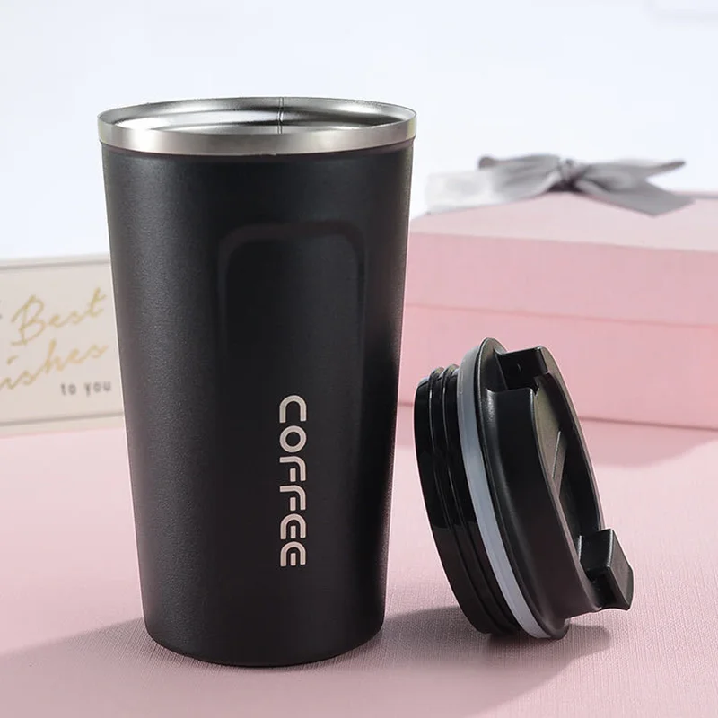 510ml Stainless Steel Coffee Cup Travel Thermal Mug Leak-Proof Thermos Bottle Tea Kitchen Coffee Mug Vacuum Flask Insulated Cups