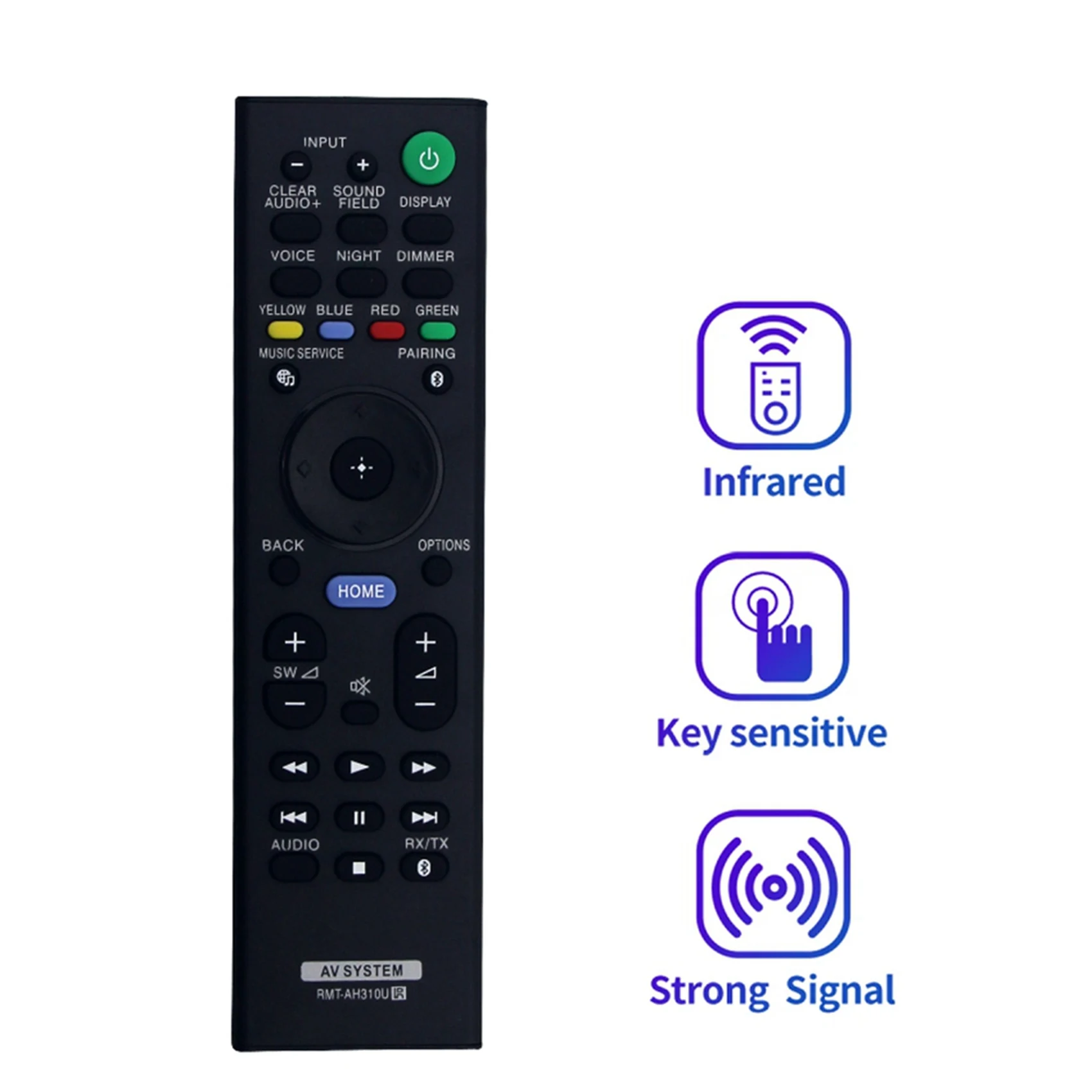 Controle Remoto MAHA 2X RMT-AH310U para Soundbar Sony HT-CT800 HT-MT500 HT-ST5000 SA-CT800 SA-MT500 SA-ST5000 HTCT800 HTMT500
