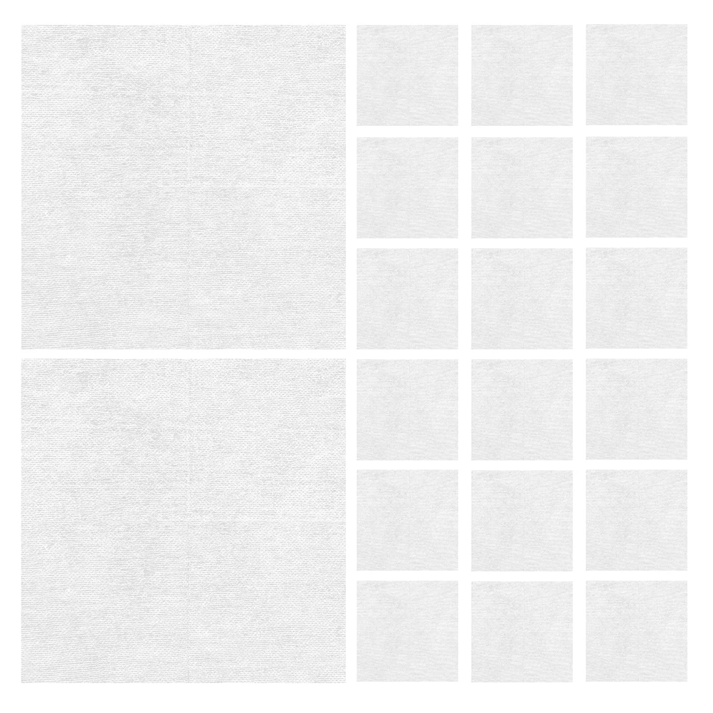 100 pièces de tampons de maquillage carrés non tissés, doux, réutilisables, lingettes faciales pour le toner, le démaquillant pour les lèvres, routine quotidienne de soins de la peau