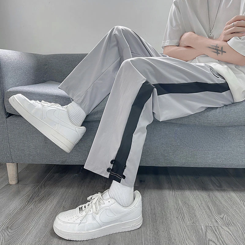 Straight Pants Men's Thin Wide-leg Casual Pants Ins Trend Loose Drape Sports Pants Men Clothing