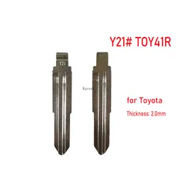 10pcs Y21# TOY41 KD Car Key Blade TOY41R Flip Remote Key Blade for Toyota Corona for Keydiy KD Xhorse VVDI JMD Remote Key Blank