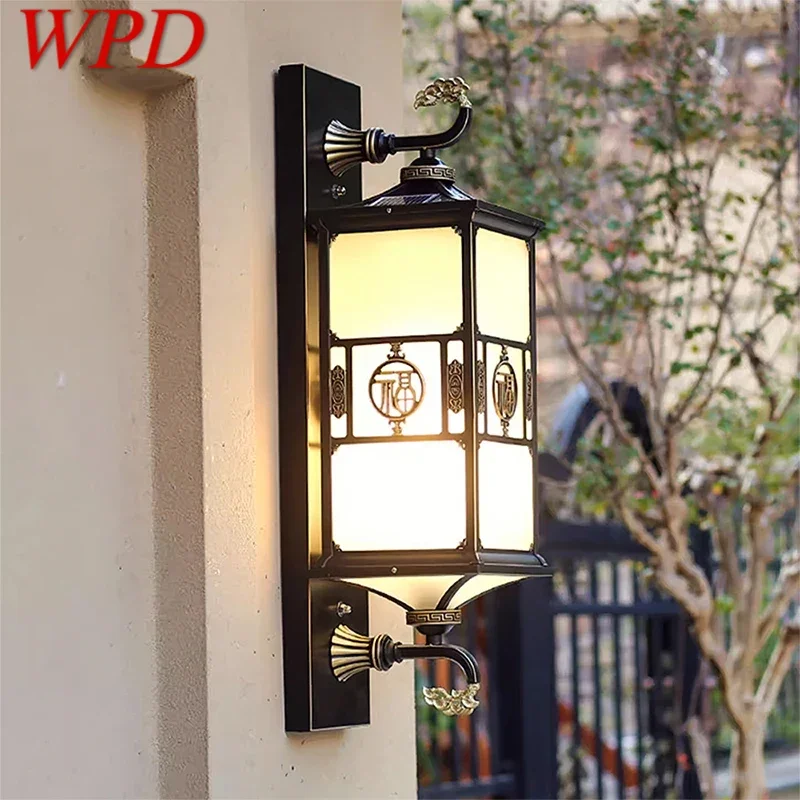 WPD Contemporary Solar Outdoor Waterproof Wall Lamps Simplicity Creative Balcony Hallway Courtyard Villa