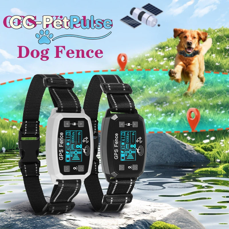 

CC-PetPulse GPS Wireless Dog Fencing System, Electric Dog Fencing with GPS Satellite Technology, Pet Fencing System Shock Collar