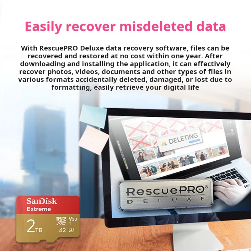 

SanDisk 2TB TF (MicroSD) Memory Card, 4K Gold Card (A2 V30 U3), for Dash Cams, Action Cameras and Drones, Read Speed 240MB/s