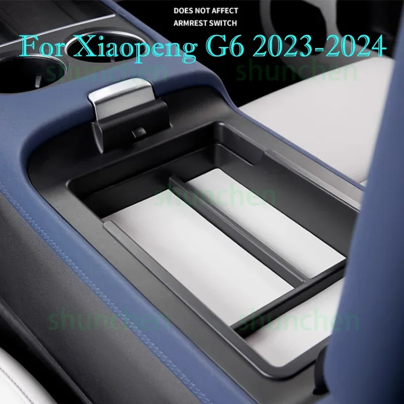 

Car Armrest Storage Box for Xpeng Xiaopeng G6 2023-2024 Center Console Armrest ABS Storage Box Stowing Interior Accessories