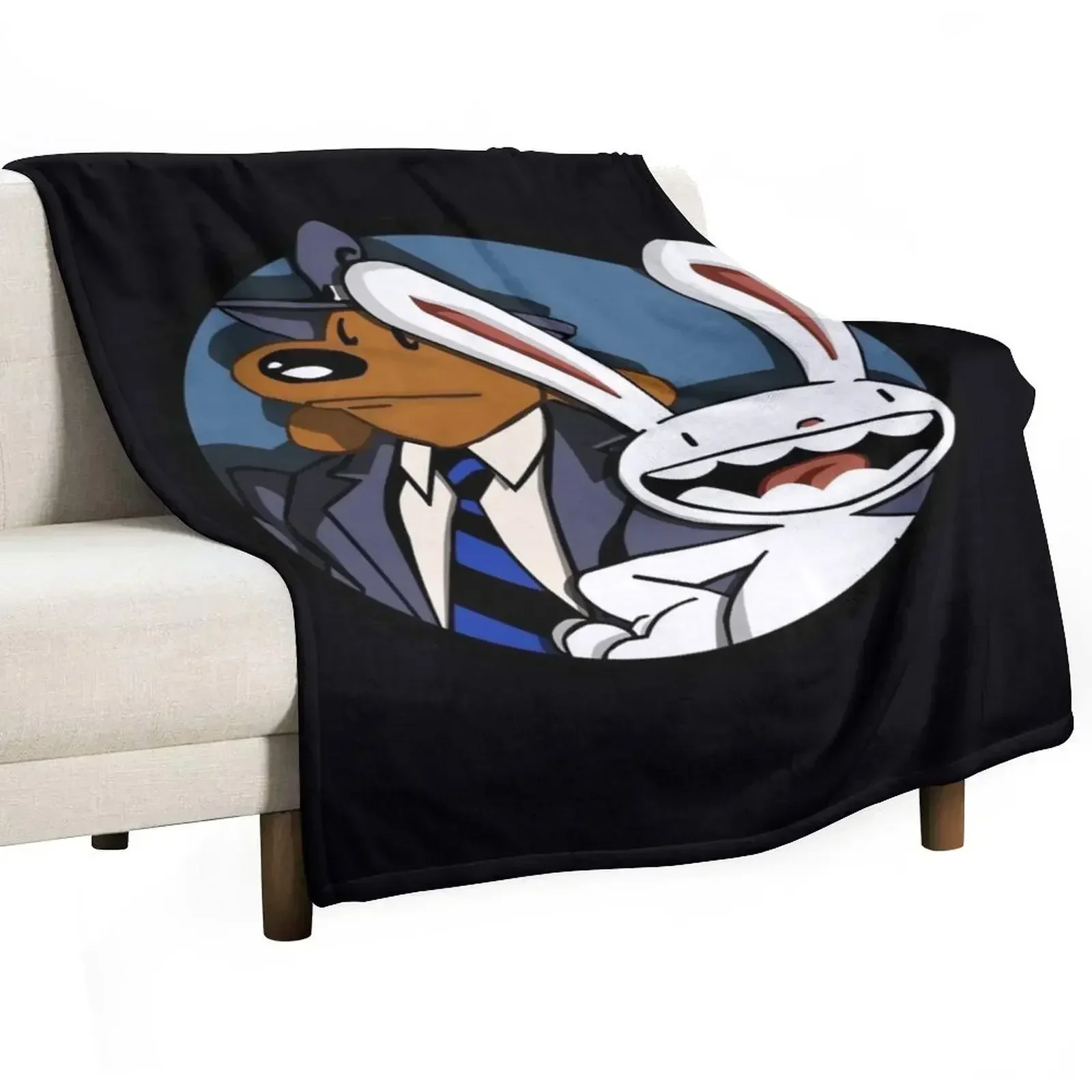 

Sam and Max Throw Blanket anime Vintage Polar Luxury Thicken Blankets