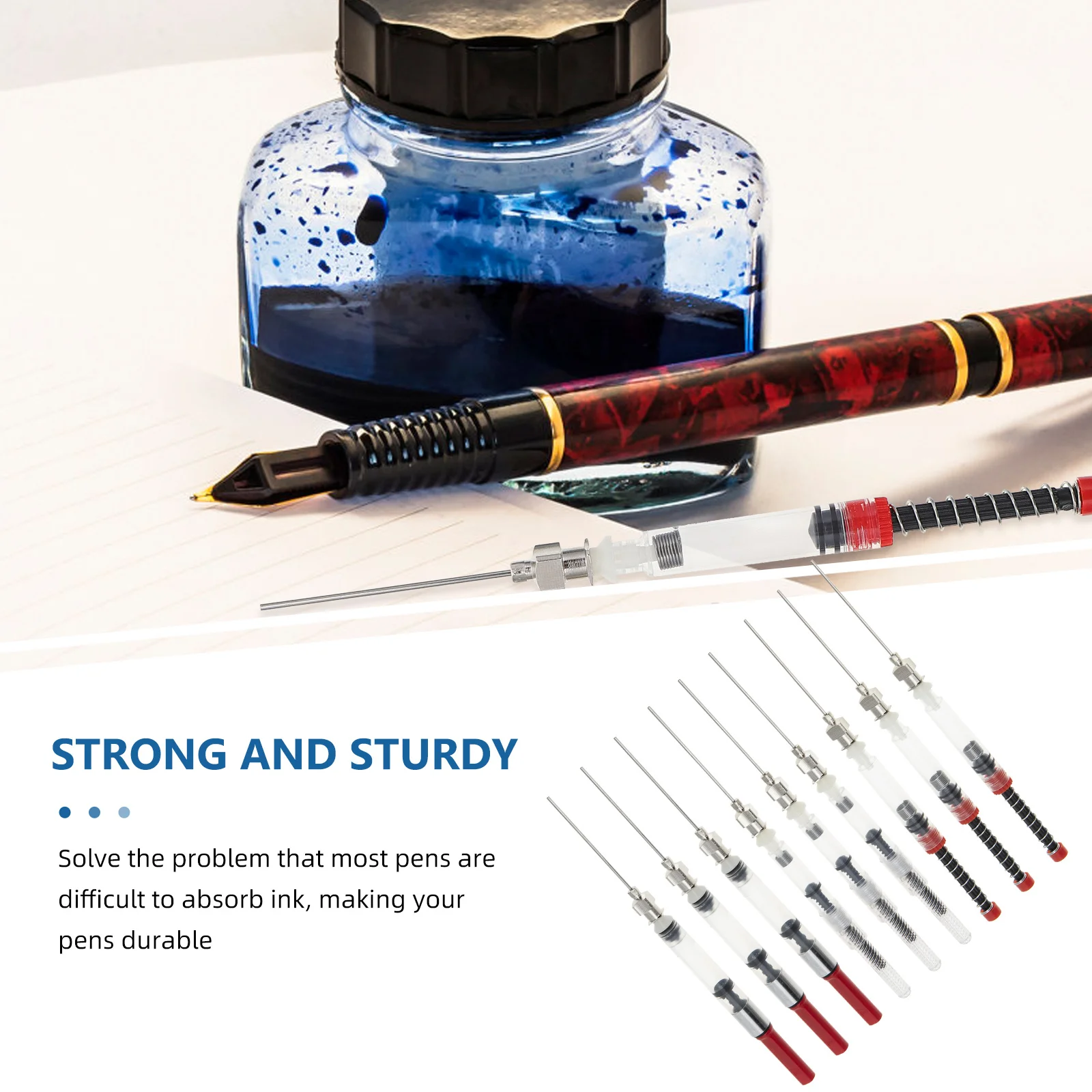 

9Pcs Pen Ink Absorber Tool Practical Reusable for Students and Fill Assistant Korean School Supplies