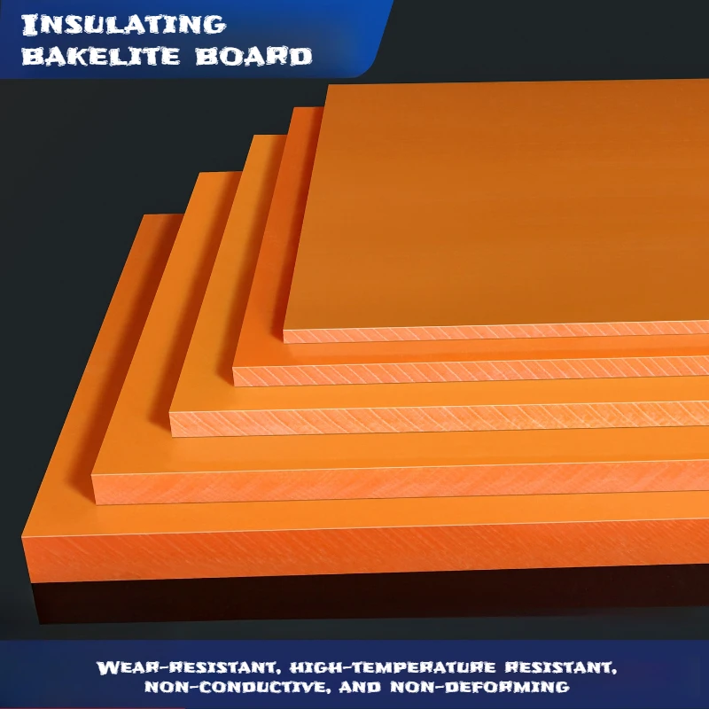 

Orange Red Bakelite Board | High Temp Resistant Insulation Board, Custom Processing & Engraving, Full Sheet & Cut to Size