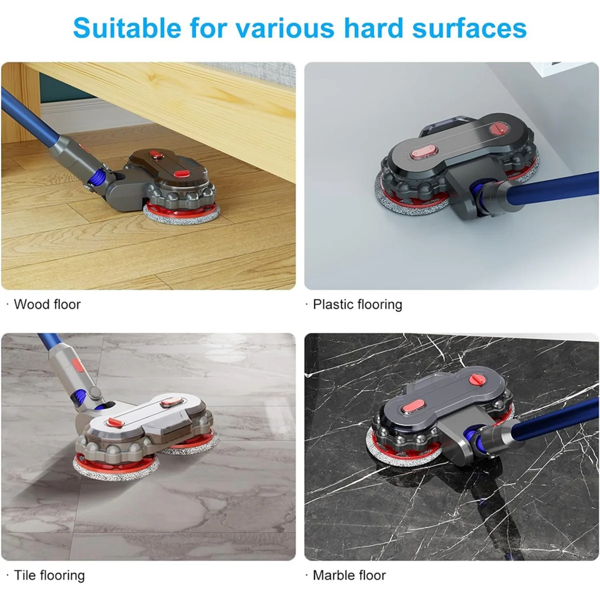 

RATE-eElectric Wet Mop Head Attachment for Dyson V7 V8 V10 V11 V15 Vacuum Cleaner Floor Mop