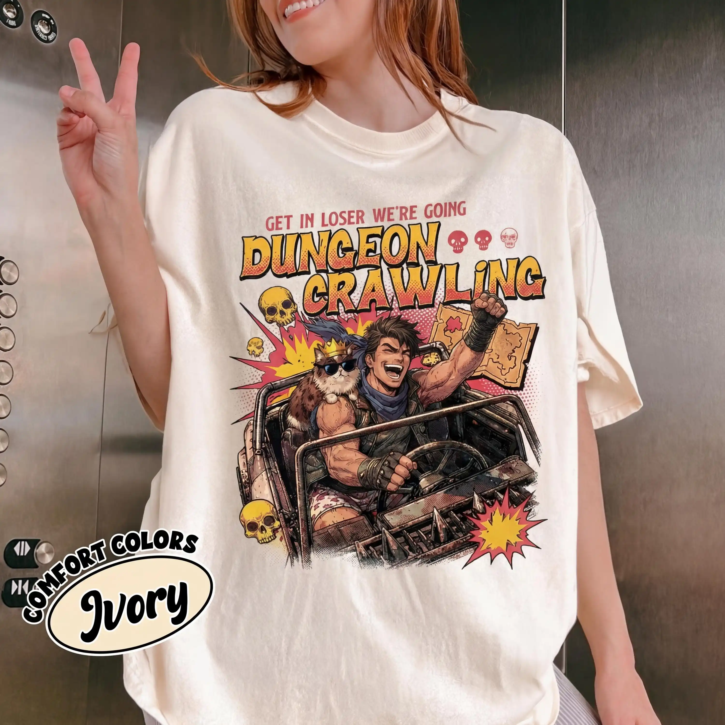 Dungeon Crawling Shirt, Princess Donut Sci-Fi Meme Tee, Dungeon Crawler Carl Book Lover Gift, Fantasy Tee T-shirt Gift