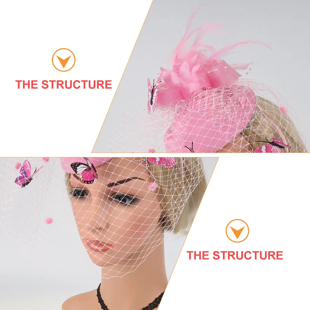 

1pc Butterfly Fascinator Mini Hat Gauze Hairband Elegant Women Headdress Party Wedding Decoration Headwear Fashion